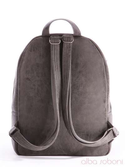 Стильний рюкзак, модель 162074 сірий. Зображення товару, вид ззаду.