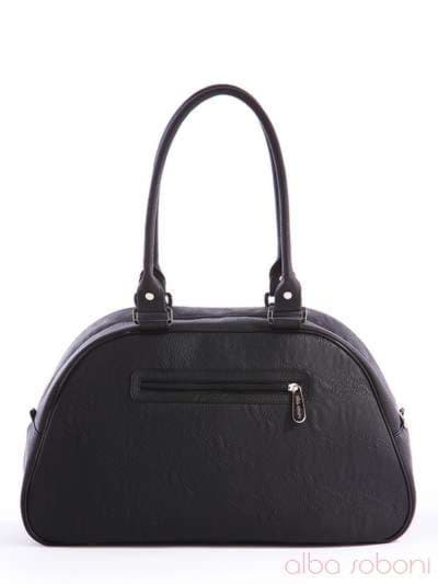 Модна сумка з вышивкою, модель 162412 чорний. Зображення товару, вид додатковий.