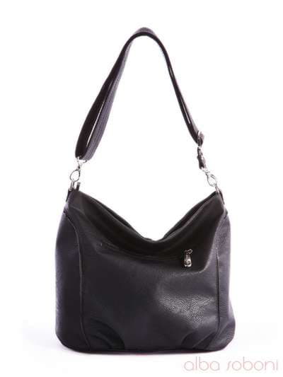 Модна сумка з вышивкою, модель 162421 чорний. Зображення товару, вид додатковий.