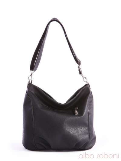 Брендова сумка з вышивкою, модель 162422 чорний. Зображення товару, вид додатковий.