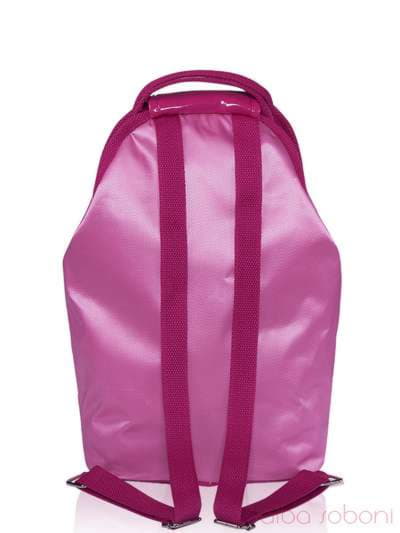 Стильний дитячий рюкзак з вышивкою, модель 0175 рожевий. Зображення товару, вид ззаду.