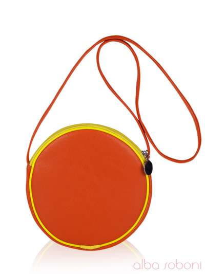 Стильна дитяча сумочка з вышивкою, модель 0202 оранжевий. Зображення товару, вид ззаду.