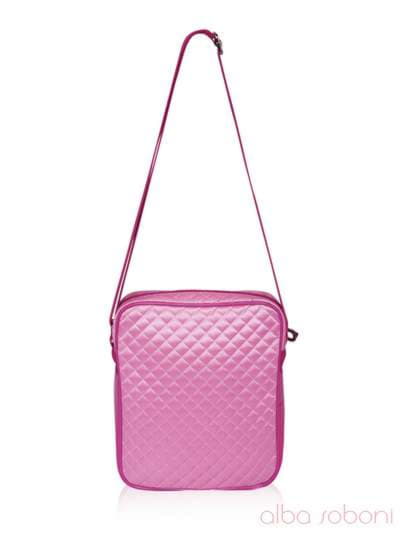 Стильна дитяча сумочка з вышивкою, модель 0313 рожевий. Зображення товару, вид ззаду.