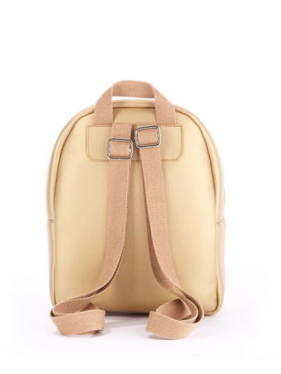 Стильний дитячий рюкзак з вышивкою, модель 0614 золото. Зображення товару, вид додатковий.