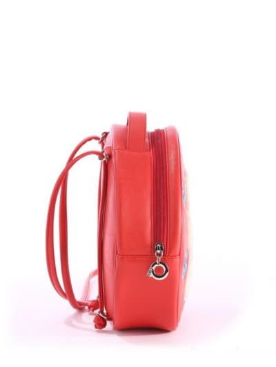 Стильна дитяча сумочка з вышивкою, модель 0641 червоний. Зображення товару, вид ззаду.