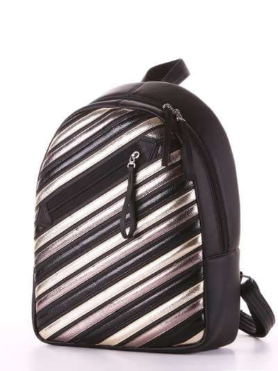 Стильний рюкзак з вышивкою, модель 181461 чорний. Зображення товару, вид ззаду.