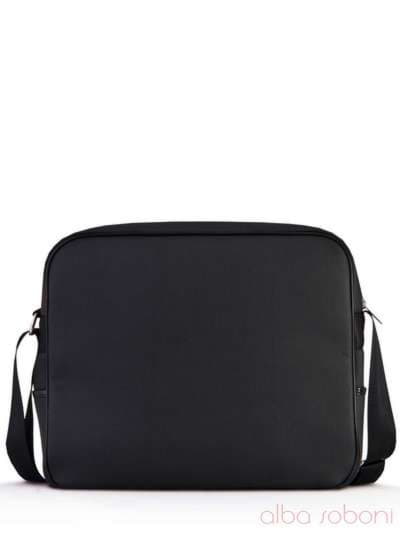 Шкільна сумка з вышивкою, модель 130636 чорний. Зображення товару, вид ззаду.