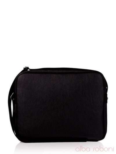 Молодіжна сумка з вышивкою, модель 130638 чорний. Зображення товару, вид ззаду.