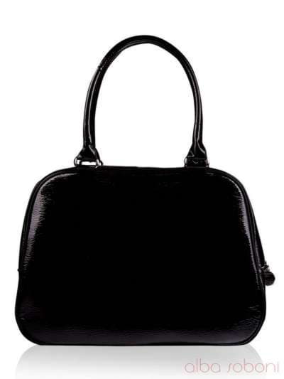 Модна сумка з вышивкою, модель 130696 чорний. Зображення товару, вид ззаду.