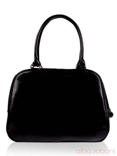 Стильна сумка з вышивкою, модель 130699 чорний. Зображення товару, вид ззаду.