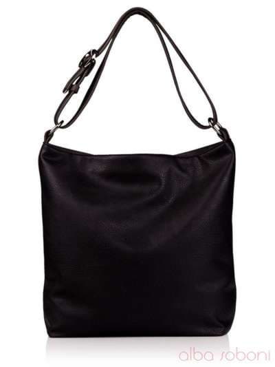 Молодіжна сумка з вышивкою, модель 130864 чорний. Зображення товару, вид ззаду.