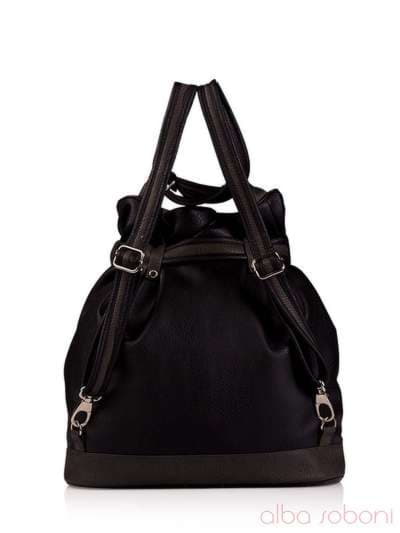 Шкільна сумка - рюкзак з вышивкою, модель 130874 чорний. Зображення товару, вид додатковий.