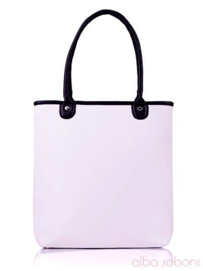 Літня сумка з вышивкою, модель 120734 білий. Зображення товару, вид ззаду.