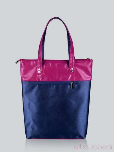 Літня сумка з вышивкою, модель 141280 малиново-синій. Зображення товару, вид ззаду.