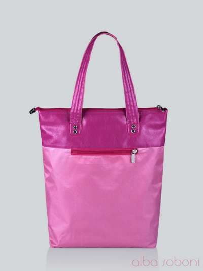 Модна сумка з вышивкою, модель 141280 малиново-рожевий. Зображення товару, вид ззаду.