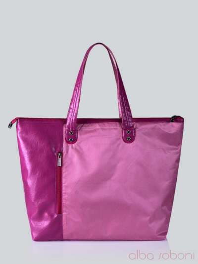 Брендова сумка з вышивкою, модель 141290 малиново-рожевий. Зображення товару, вид ззаду.