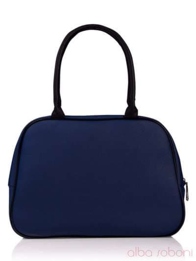 Стильна сумка з вышивкою, модель 130511 синій. Зображення товару, вид ззаду.