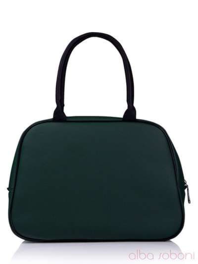 Брендова сумка з вышивкою, модель 130512 зелений. Зображення товару, вид ззаду.