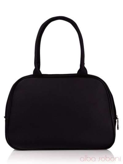 Молодіжна сумка з вышивкою, модель 130514 чорний. Зображення товару, вид ззаду.