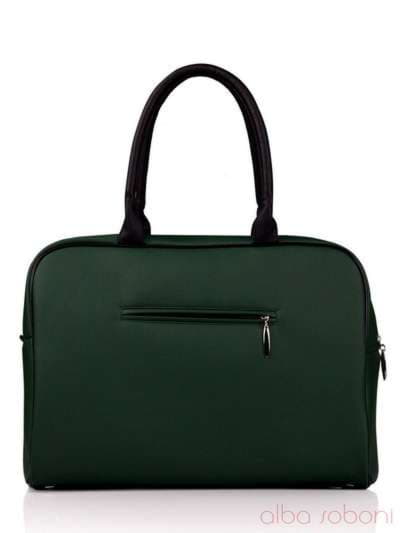 Шкільна сумка з вышивкою, модель 130765 зелений. Зображення товару, вид ззаду.