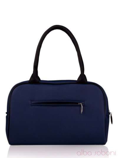 Стильна сумка з вышивкою, модель 130773 синій. Зображення товару, вид ззаду.