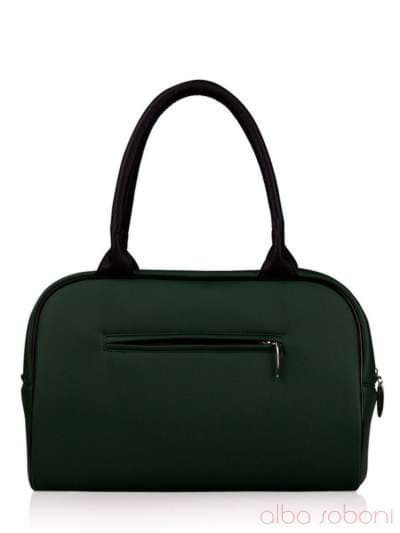 Стильна сумка з вышивкою, модель 130773 зелений. Зображення товару, вид ззаду.