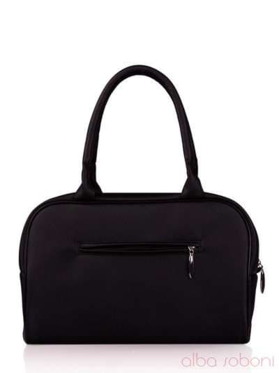 Молодіжна сумка з вышивкою, модель 130774 чорний. Зображення товару, вид ззаду.
