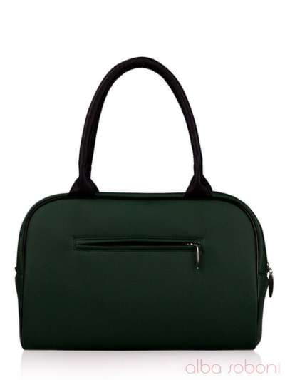 Шкільна сумка з вышивкою, модель 130774 зелений. Зображення товару, вид ззаду.