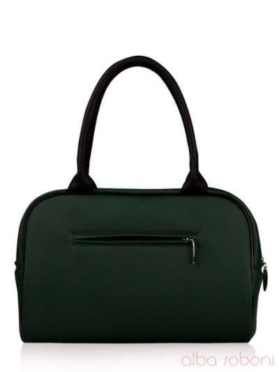 Брендова сумка з вышивкою, модель 130775 зелений. Зображення товару, вид ззаду.