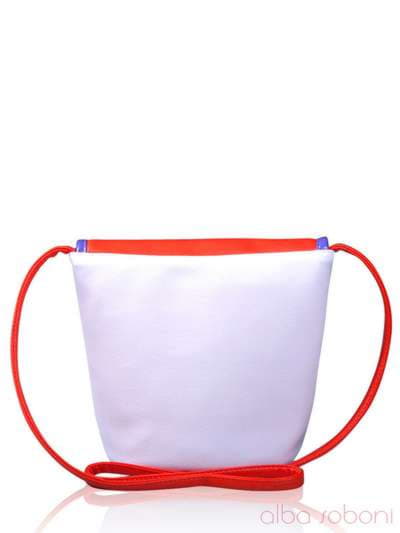 Стильна дитяча сумочка з вышивкою, модель 0150 оранжевий. Зображення товару, вид ззаду.