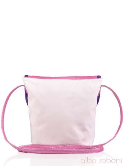 Стильна дитяча сумочка з вышивкою, модель 0150 рожевий. Зображення товару, вид ззаду.