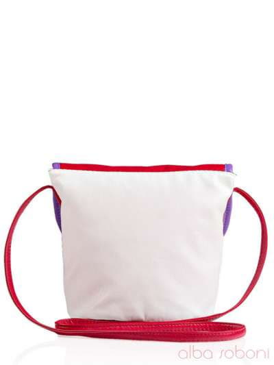 Стильна дитяча сумочка з вышивкою, модель 0150 червоний. Зображення товару, вид ззаду.