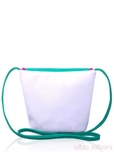 Стильна дитяча сумочка з вышивкою, модель 0151 зелений. Зображення товару, вид ззаду.