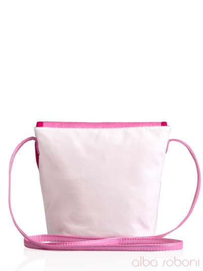 Стильна дитяча сумочка з вышивкою, модель 0151 рожевий. Зображення товару, вид ззаду.