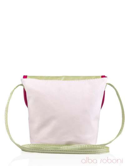 Стильна дитяча сумочка з вышивкою, модель 0151 салатний. Зображення товару, вид ззаду.
