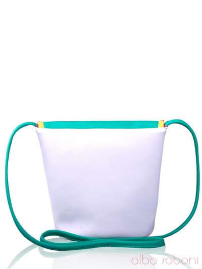 Стильна дитяча сумочка з вышивкою, модель 0152 зелений. Зображення товару, вид ззаду.