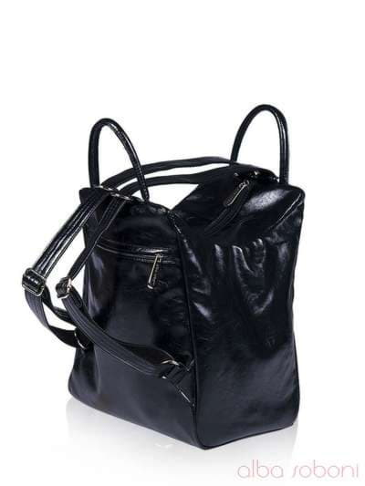 Жіночий рюкзак з вышивкою, модель 141653 чорний. Зображення товару, вид ззаду.