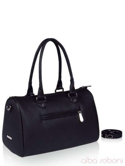Стильна сумка з вышивкою, модель 141343 чорний. Зображення товару, вид ззаду.