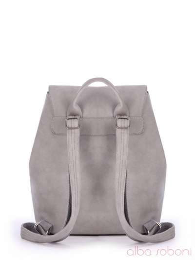 Літній рюкзак з вышивкою, модель 170121 сірий. Зображення товару, вид ззаду.