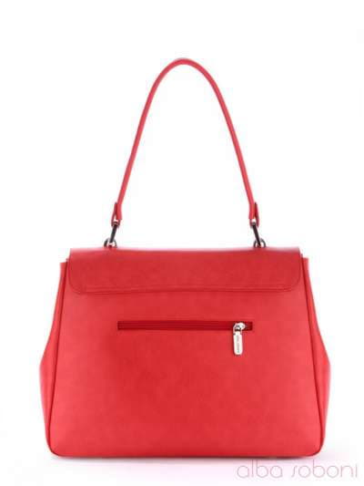 Стильна сумка-портфель, модель 170084 червоний. Зображення товару, вид ззаду.