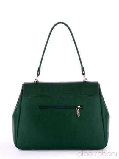 Літня сумка-портфель, модель 170085 зелений. Зображення товару, вид ззаду.