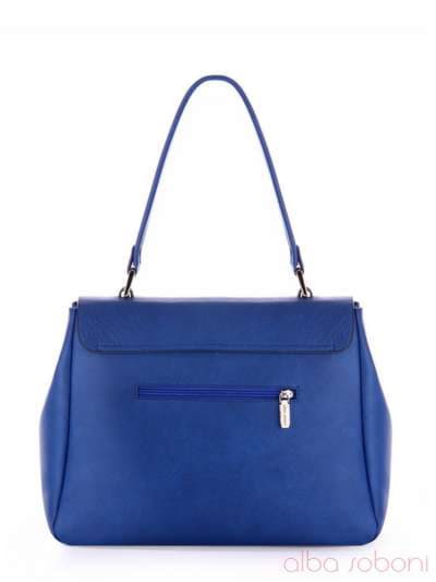 Літня сумка-портфель, модель 170086 синій. Зображення товару, вид ззаду.