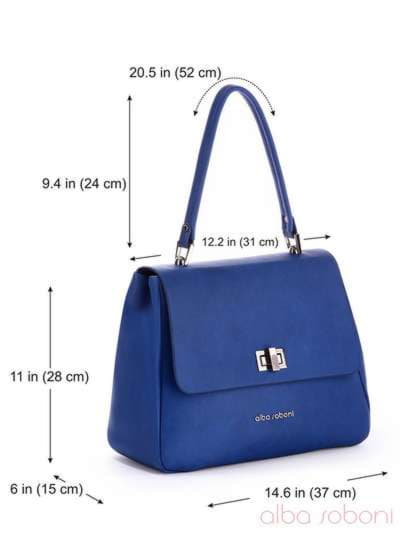 Літня сумка-портфель, модель 170086 синій. Зображення товару, вид додатковий.
