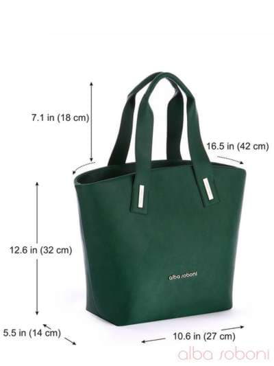 Стильна сумка, модель 170075 зелений. Зображення товару, вид додатковий.