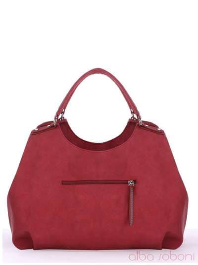 Стильна сумка з вышивкою, модель 170105 червоний. Зображення товару, вид ззаду.