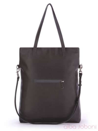 Літня сумка, модель 170117 темно сірий. Зображення товару, вид ззаду.