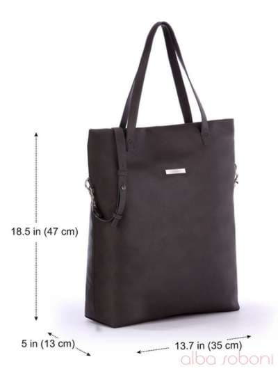 Літня сумка, модель 170117 темно сірий. Зображення товару, вид додатковий.