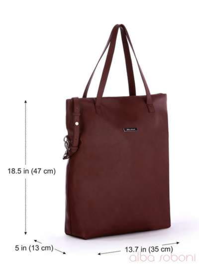 Стильна сумка, модель 170118 коричневий. Зображення товару, вид додатковий.