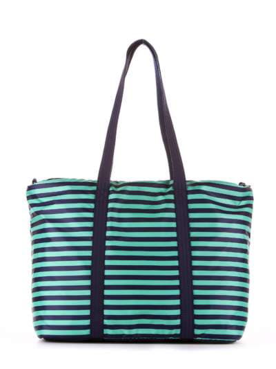 Стильна сумка, модель 183803 синій/зелена полоса. Зображення товару, вид додатковий.