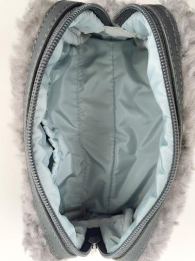 Фото товара: комлект (сумка та косметичка) n25095 світло-сірий. Фото - 6.